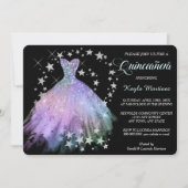 Invitation Star Shimmer Lavender Blue Quinceanera (Devant)