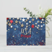 Invitation Star Spanged USA Fière (Debout devant)