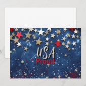 Invitation Star Spanged USA Fière (Devant / Derrière)