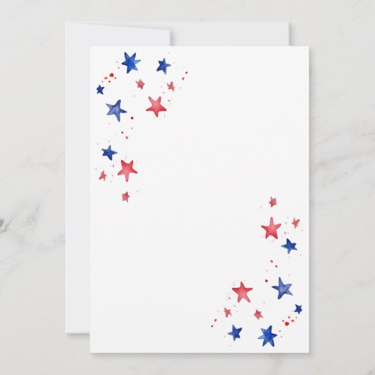 Invitation Star Spangled Little Cupcake N'importe quel Annive (Dos)