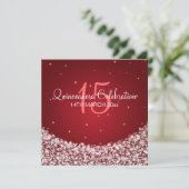 Invitation Star Sparkle Red de la fête des célébrations de Qu (Debout devant)