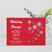 Invitation Star Sparkle Red Holiday Party (Debout devant)