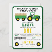Invitation Star Your Tracteur 1er anniversaire | Thème de la  (Devant)