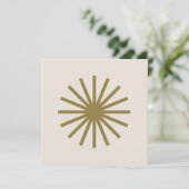 Invitation Starburst Or & Linen Blanc (Debout devant)