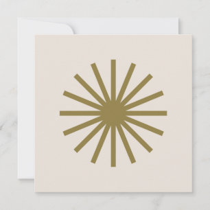 Invitation Starburst Or & Linen Blanc