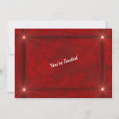 Invitation Starbursts rouge velours (Dos)