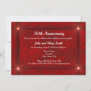 Invitation Starburts de velours rouge