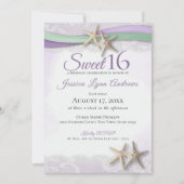 Invitation Starfish and Lace Sweet 16 (Devant)