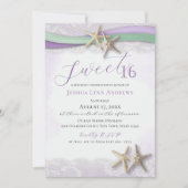 Invitation Starfish and Lace Sweet 16 (Devant)
