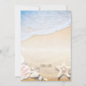Invitation Starfish and Shells Mariage de plage d'été tropica (Dos)