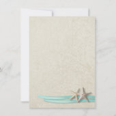 Invitation Starfish Aqua Beach Fête des mariées (Dos)