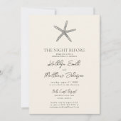 Invitation Starfish Beach moderne Océan La nuit précédente (Devant)