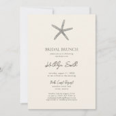 Invitation Starfish Beach Ocean Mariage Bridal Brunch moderne (Devant)
