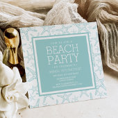 Invitation Starfish Beach Party Turquoise