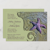 Invitation Starfish Beach Réception après mariage uniquement (Devant / Derrière)