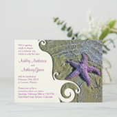 Invitation Starfish Beach Réception de mariage après la cérém (Debout devant)