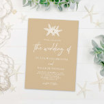 Invitation Starfish Beach Sand Beige Script Mariage<br><div class="desc">Ce faire-part de mariage de plage moderne et minimaliste,  de couleur sable,  est parfait pour les mariages à thème côtier,  avec deux étoiles de mer en haut,  et une calligraphie manuscrite branchée.</div>