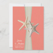 Invitation Starfish Beach Wedding Coral Shell (Devant)
