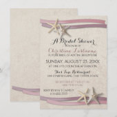 Invitation Starfish Blush Beach Fête des mariées (Devant / Derrière)