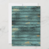 Invitation Starfish Bois Coral Rustic Beach Fête des mariées (Dos)