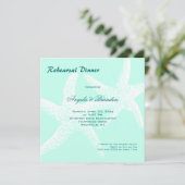 Invitation Starfish Couple Beach - Repas de Mariage (Debout devant)