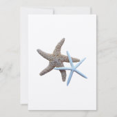 Invitation Starfish Couple Sent Blanc Mariage côtier (Devant)