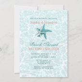 Invitation Starfish Couples Plage de douche à thème (Devant)