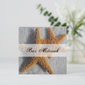 Invitation Starfish dans le Sand Beach Bar Mitzvah (Debout devant)