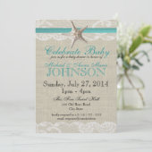 Invitation Starfish et Baby shower de dentelle (Debout devant)