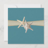 Invitation Starfish et Burlap Look Fête des mariées (Dos)