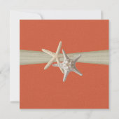 Invitation Starfish et Burlap Look Fête des mariées (Dos)