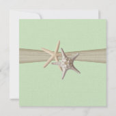 Invitation Starfish et Burlap Look Fête des mariées (Dos)