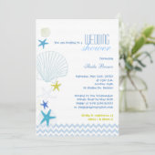 Invitation Starfish Garden Fête des mariées Chevron (Debout devant)