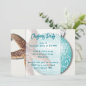 Invitation Starfish in Ornament Coastal Christmas Party Invit (Debout devant)