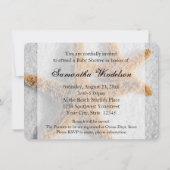 Invitation Starfish in Sand Beach Baby shower à thème (Dos)
