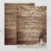 Invitation Starfish & Lantern Fête des mariées florale rustiq (Devant / Derrière)