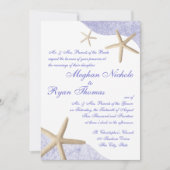 Invitation Starfish Mariage pourpre (Devant)