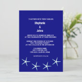 Invitation Starfish Marine Blue Beach Destination Cool de mar (Debout devant)