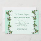 Invitation Starfish n Holly Borders Bureau fête de Noël (Devant)