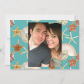 Invitation Starfish Nautilus Scallop Sea Shell Motif moderne (Dos)