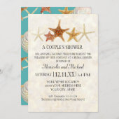 Invitation Starfish Nautilus Scallop Sea Shell Motif moderne (Devant / Derrière)