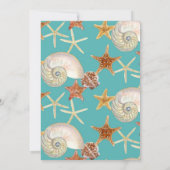 Invitation Starfish Nautilus Scallop Sea Shell Motif moderne (Dos)
