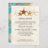 Invitation Starfish Nautilus Scallop Sea Shell Motif moderne (Devant / Derrière)
