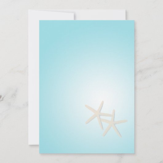 Invitation Starfish Ocean Dream Mariage (Dos)