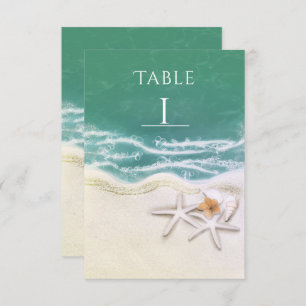 Invitation Starfish on the Beach Eau de mer Turquoise Numéro