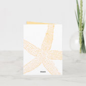 Invitation Starfish Pêche Nautique Jaune Orange Mariage Cool (Dos)
