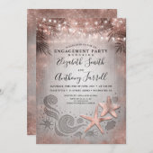 Invitation Starfish rose | Palms Beach (Devant / Derrière)