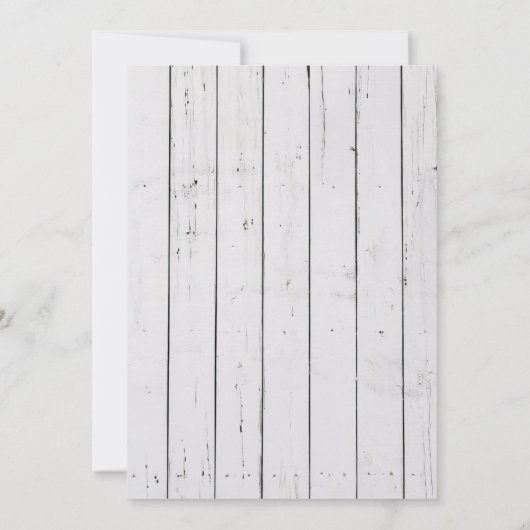 Invitation Starfish rustique et Mariage photo en bois Patiné (Dos)