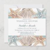 Invitation Starfish Seashell Beach Couples Wedding shower (Devant)