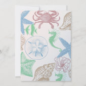 Invitation Starfish Shells Beach (Dos)